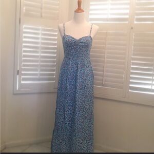Hollister Blue Floral Maxi Dress